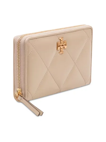 Portfel Tory Burch skórzany beżowy