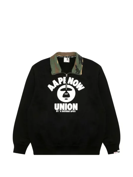 Gulerat pulover Aape By A Bathing Ape cu imagine cu model camuflaj negru
