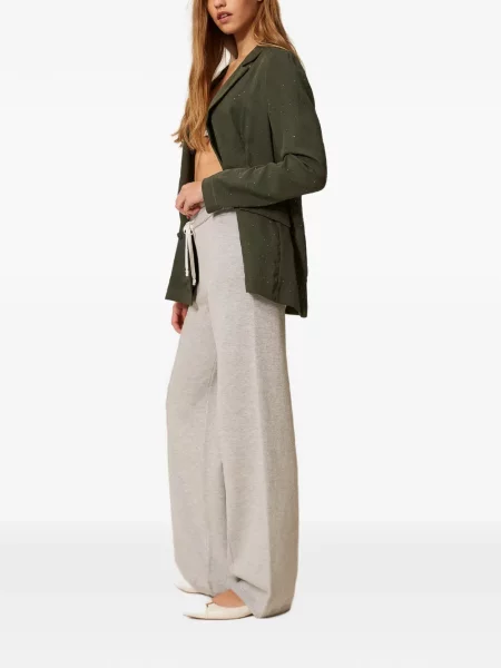 Pantaloni Twinset tricotate gri