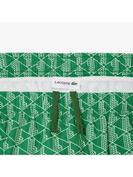 Lacoste Kąpielówki Z Nadrukiem Monogramu zielony