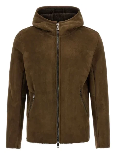 Велурено яке Giorgio Brato с качулка зелено