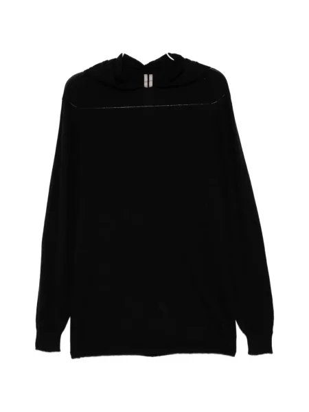 Hanorac cu glugă Rick Owens tricotate negru