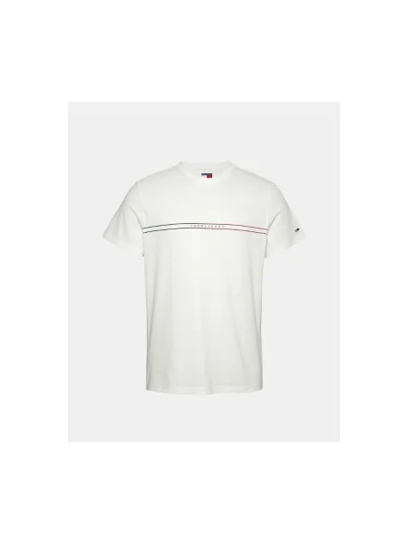 Rövid ujjú rövid póló Tommy Hilfiger fehér