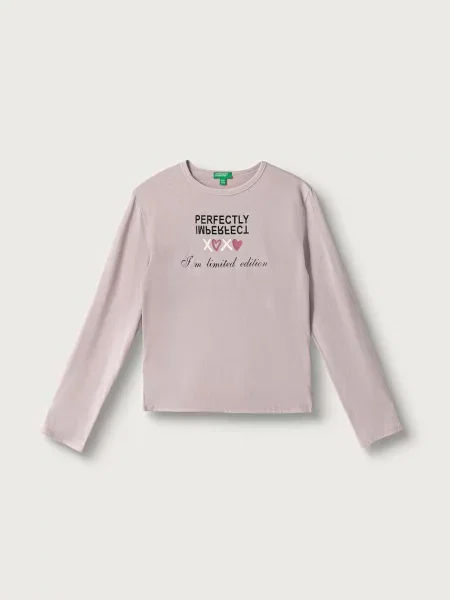 United Colors of Benetton tričko s dlhým rukávom detské ružová
