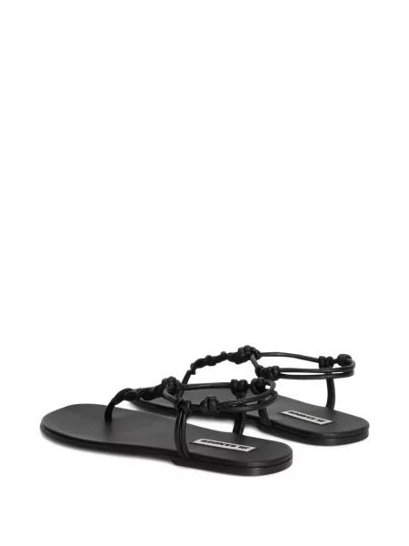 Sandale Jil Sander fără toc cu bretele negru