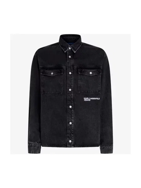 Džínová bunda Karl Lagerfeld Jeans černá