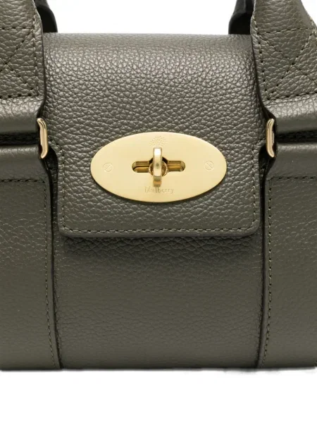 Geanta de piele Mulberry din piele verde