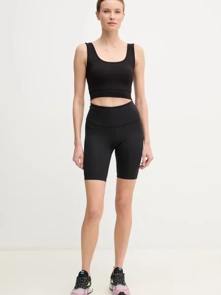 The North Face szorty sportowe Flex z nadrukiem high waist czarny