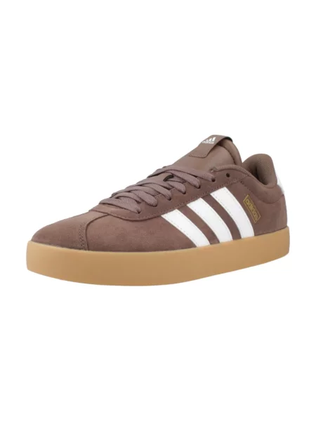 Adidas sneakersy nubukowe Vl Court brązowy