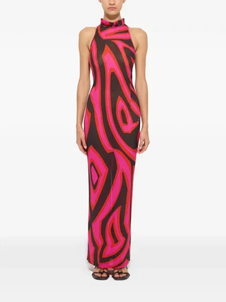 Lung rochie Pucci cu imagine negru
