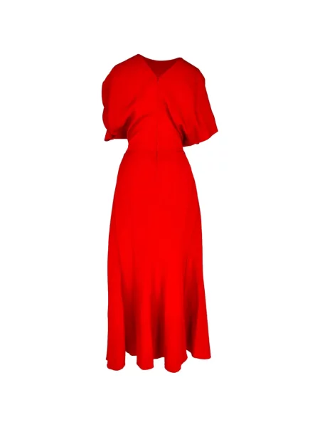 Midi ruha Victoria Beckham piros