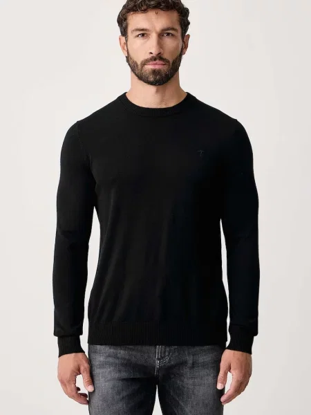 Trussardi pulover pentru bărbați din lână negru