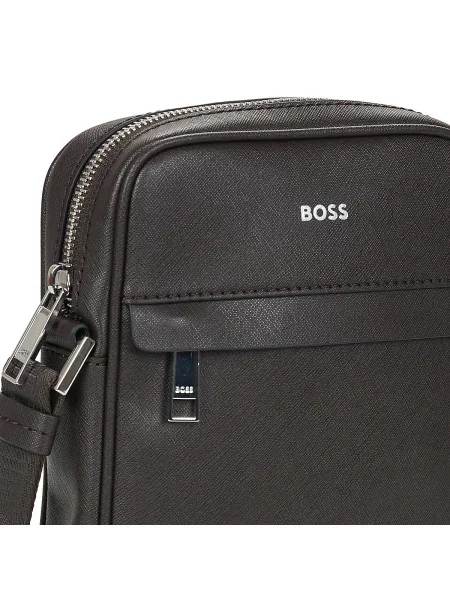 Geantă Boss Black din piele maro