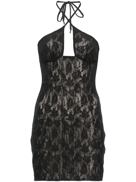 Rochie mini Misbhv din dantelă de costum negru