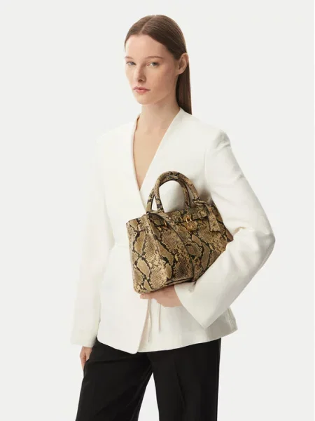 Tommy Hilfiger Shopper torba usnjena rjava