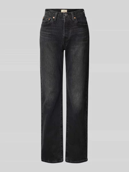 Jeansy o kroju straight fit z 5 Levi's® 300 czarne
