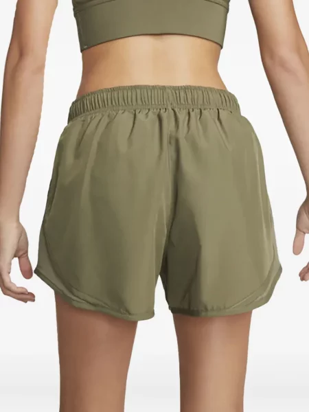 Pantaloni scurți Nike alergare cu talie înaltă în carouri albastru