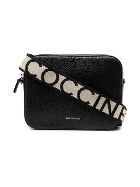 Torebka crossbody Coccinelle skórzana czarna