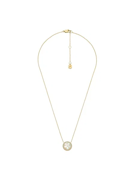 FOSSIL Retiazka zlatá / priehľadná biela