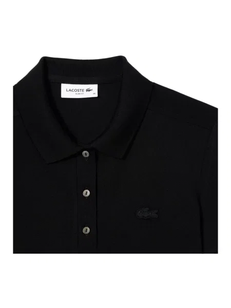 Lacoste T-shirt z kołnierzykiem czarny