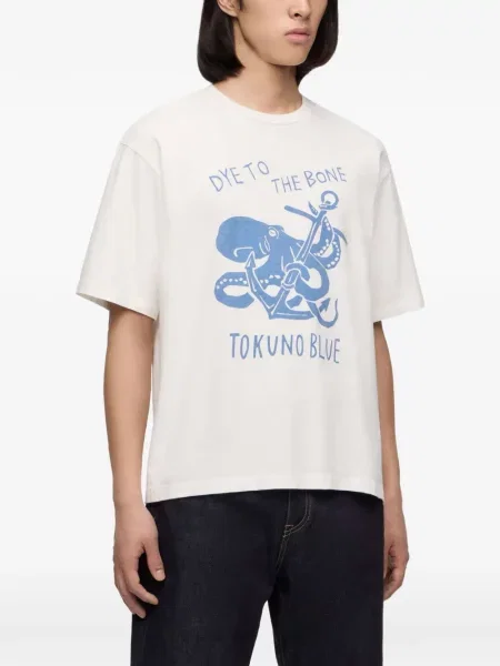 Tricou Momotaro cu imagine alb