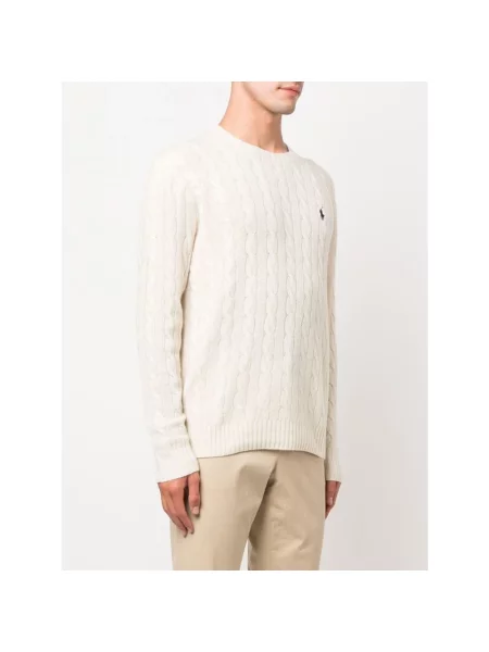 Sweter Polo Ralph Lauren z kaszmiru z długim rękawem biały