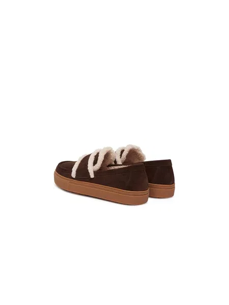 Inuikii Félcipő Shearling Loafer Sötétbarna