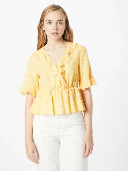 ABOUT YOU Tricou Tabea galben alb