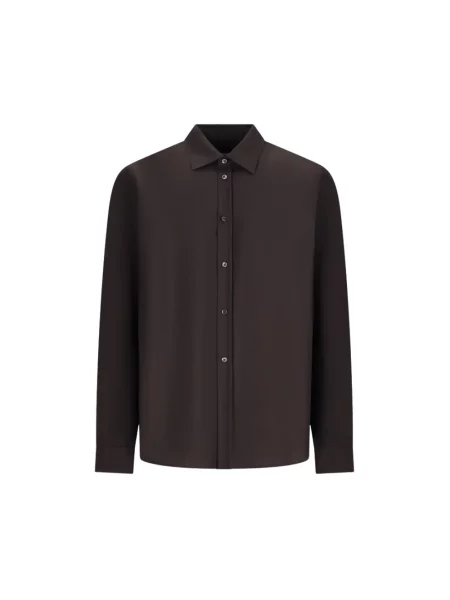 Koszula Jil Sander wełniana brązowa
