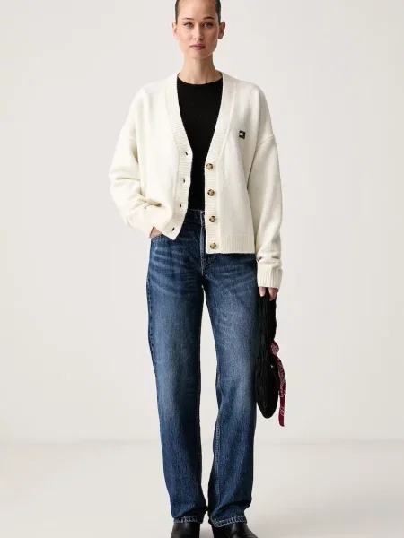 Tommy Jeans rifle straight dámske modrá