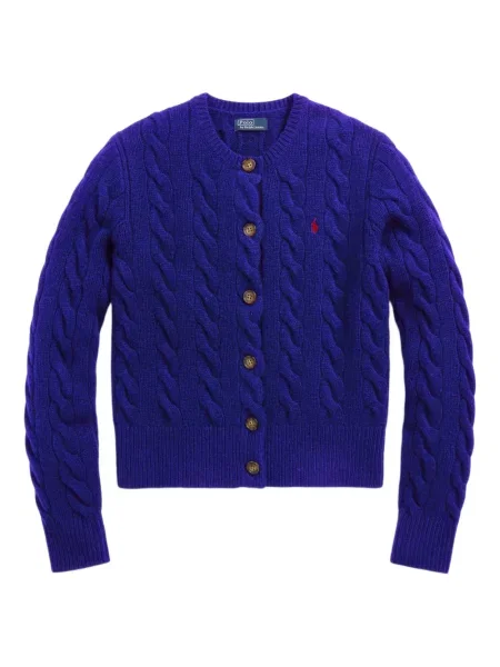 Vlněné dvouřadé polotričko Polo Ralph Lauren s autogramem zelené