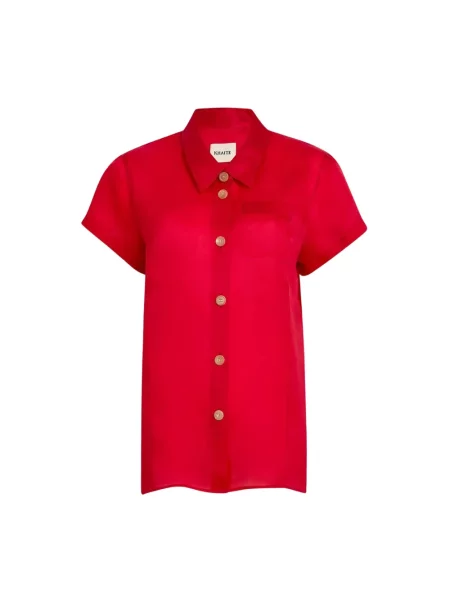 Koszula Khaite z organzy czerwona