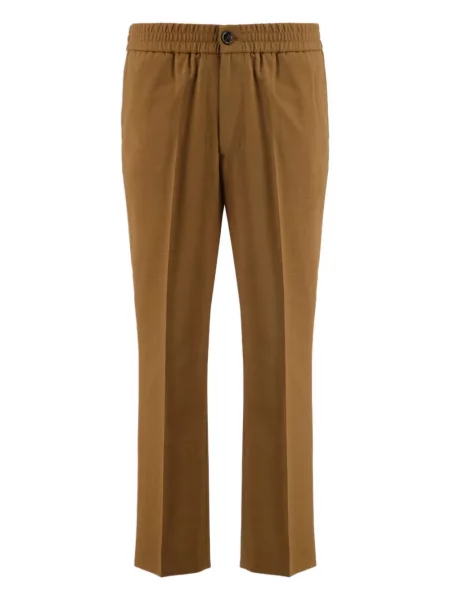 Pantaloni Ami Paris de lână maro