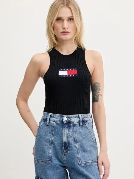 Top Tommy Jeans crna