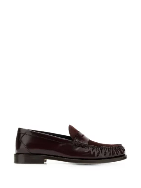 Pantofi loafer Brunello Cucinelli din piele roșu
