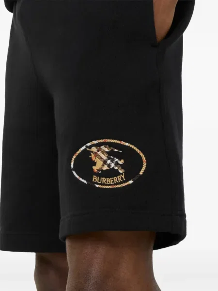 Карирани шорти Burberry черно
