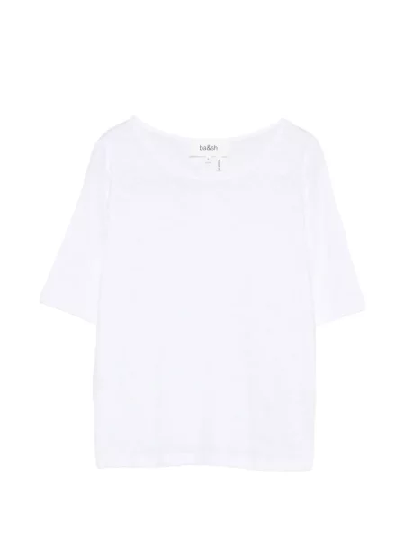 Tricou Ba&sh scurt alb
