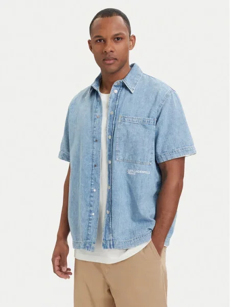 Karl Lagerfeld Jeans srajca modra