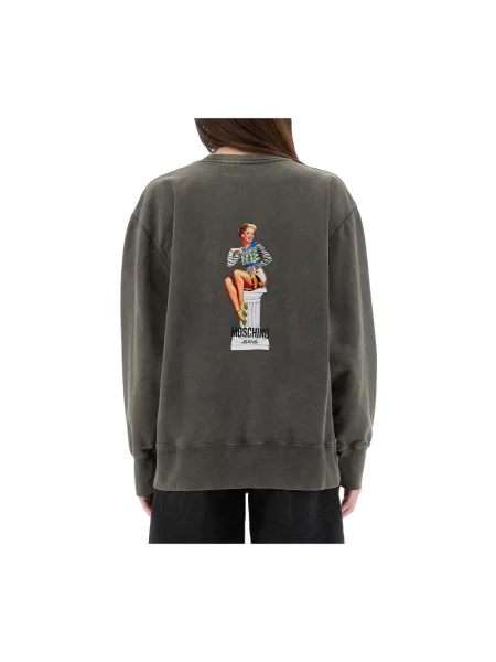 Bluza Moschino z logo szara