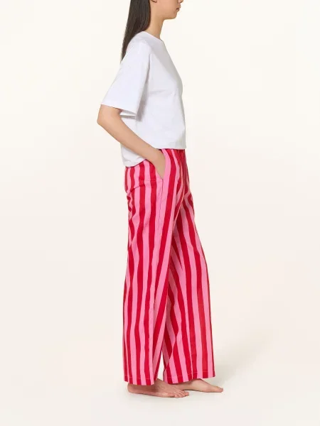 Mey Spací Kalhoty Řady Happy Stripes růžová červená