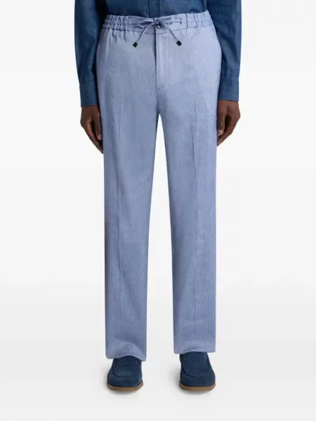 Pantaloni Etro din țesătură twill albastru