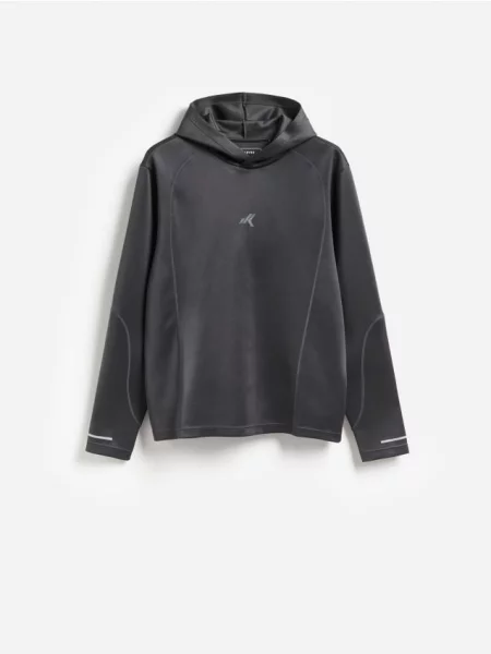 Reserved Bluza z kapturem ciemnoszary