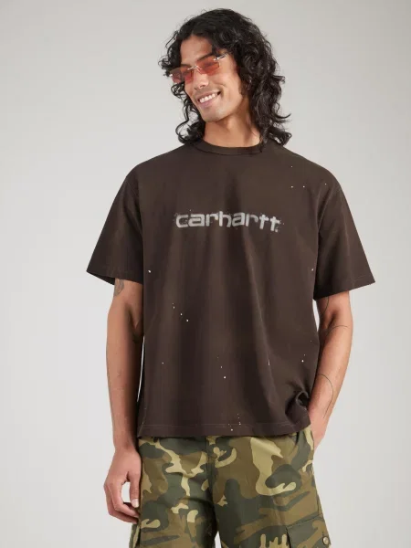 Carhartt WIP Tričko Painter / šedobiela hnedá