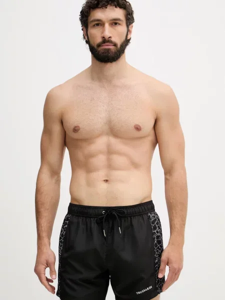 Trussardi σορτς μαγιό Ανδρικά μαύρο