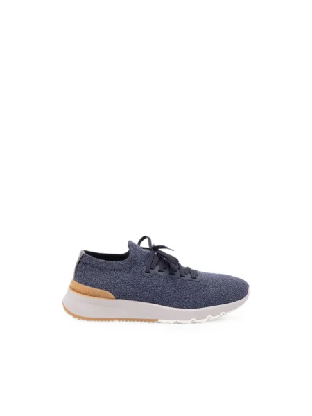 Sneakersy Brunello Cucinelli wełniane niebieskie