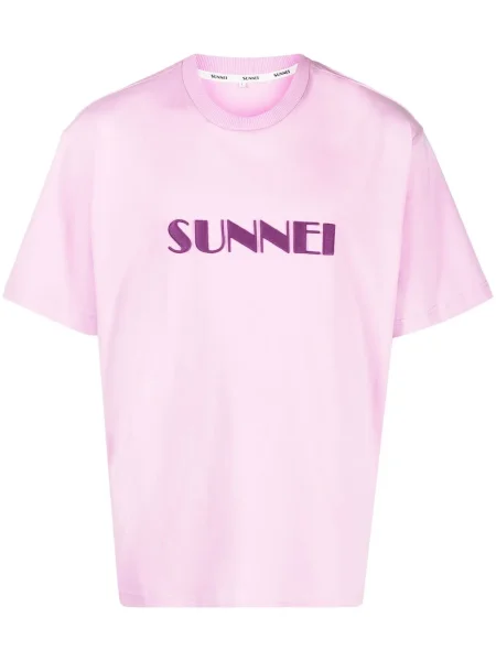 Tricou Sunnei cu broderie roz