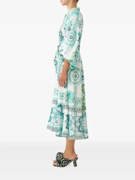 Rochie tip cămașă Camilla alb