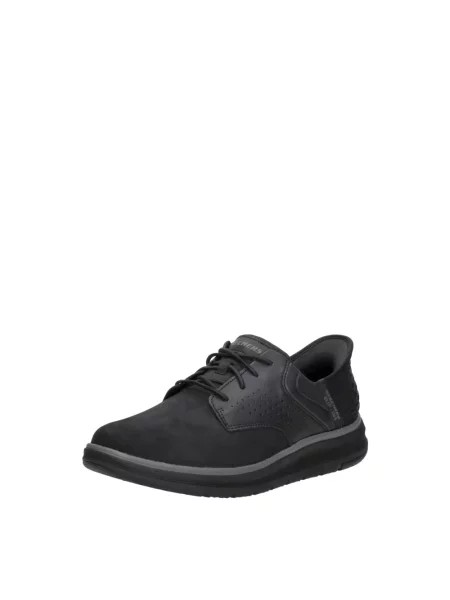Sneakersy Skechers skórzane czarne