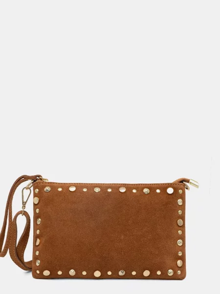 Answear.LAB torebka crossbody zamszowa brązowa