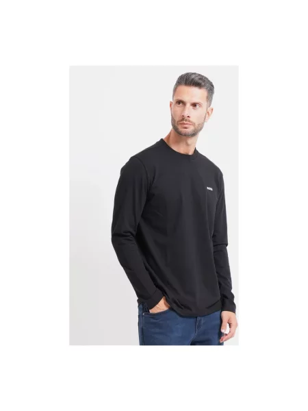Boss Green longsleeve gładki czarny